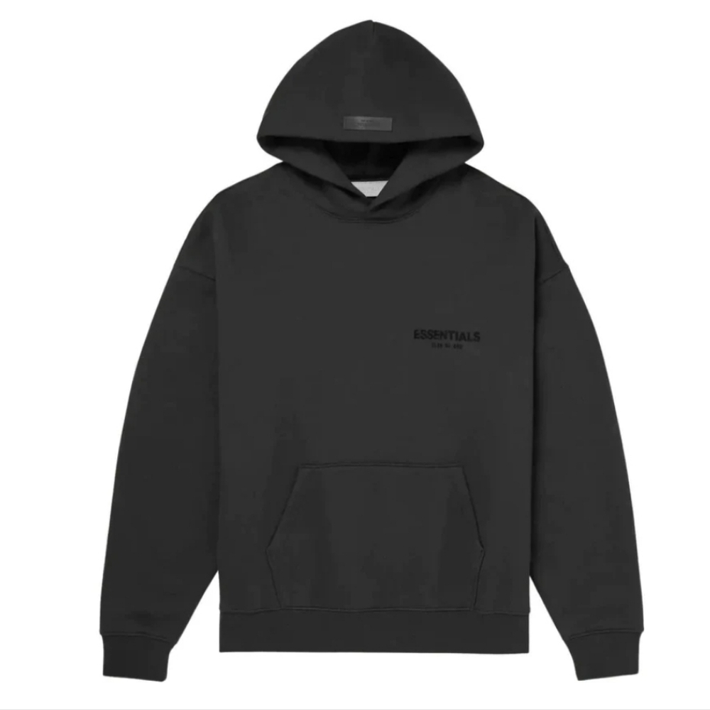 FEAR OF GOD ESSENTIALS BLACK HOODIE